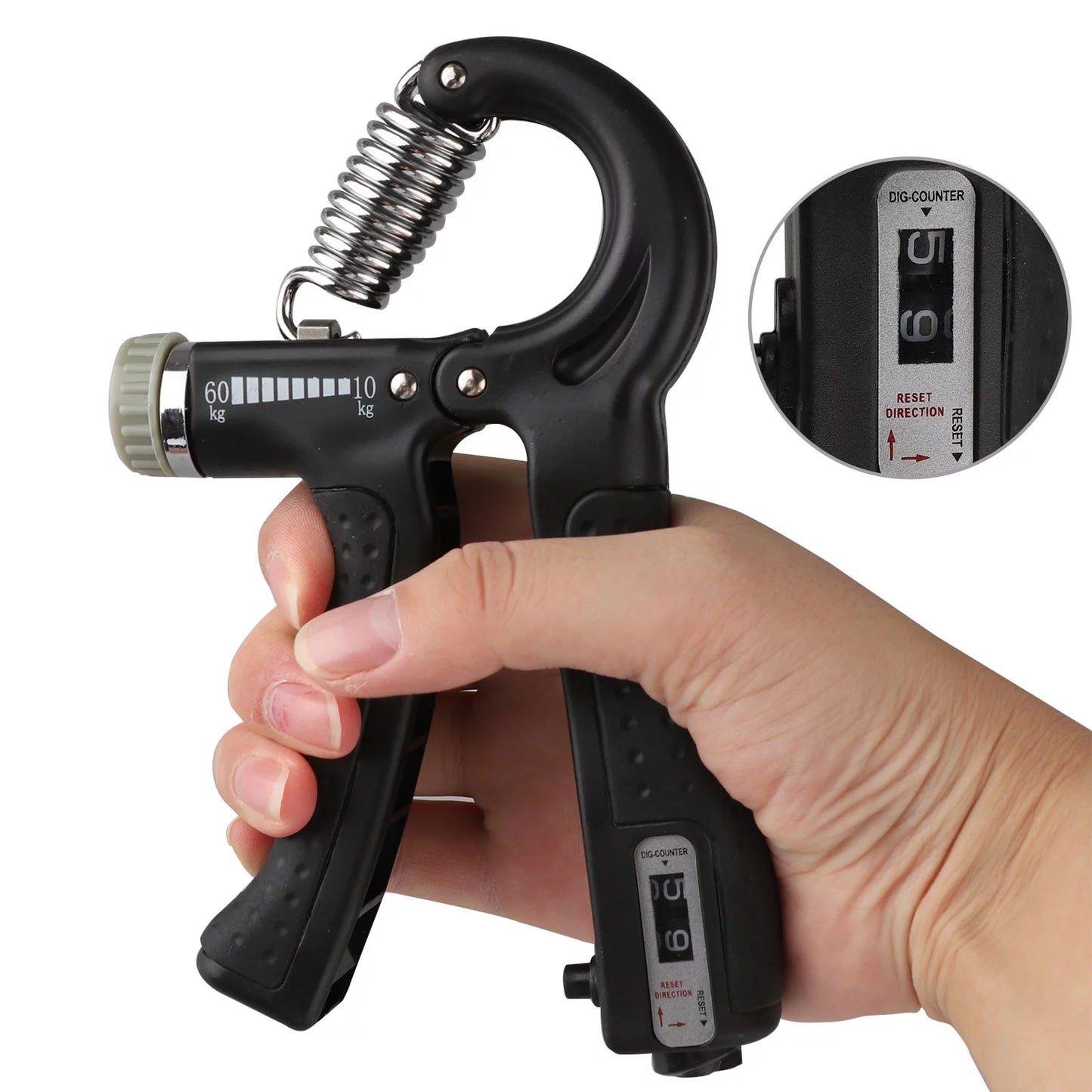 Hand Grip Strengthener, Adjustable Resistance 22-132Lbs (10- 60Kg), Hand Grip Exerciser, Strengthen Grip, Hand Squeezer, Forearm Grip, Hand Exercise, Gripper, Finger Strengthener