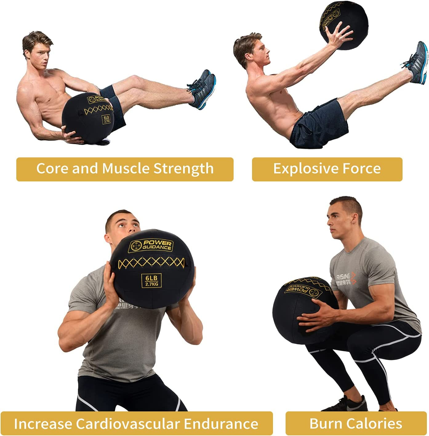 Textured Wall Ball, Slam Ball, Medicine Ball For Strength & Basics Exercises and Core Strength Training, Variety Weight Balls Perfect Matched Home Gym Exercises