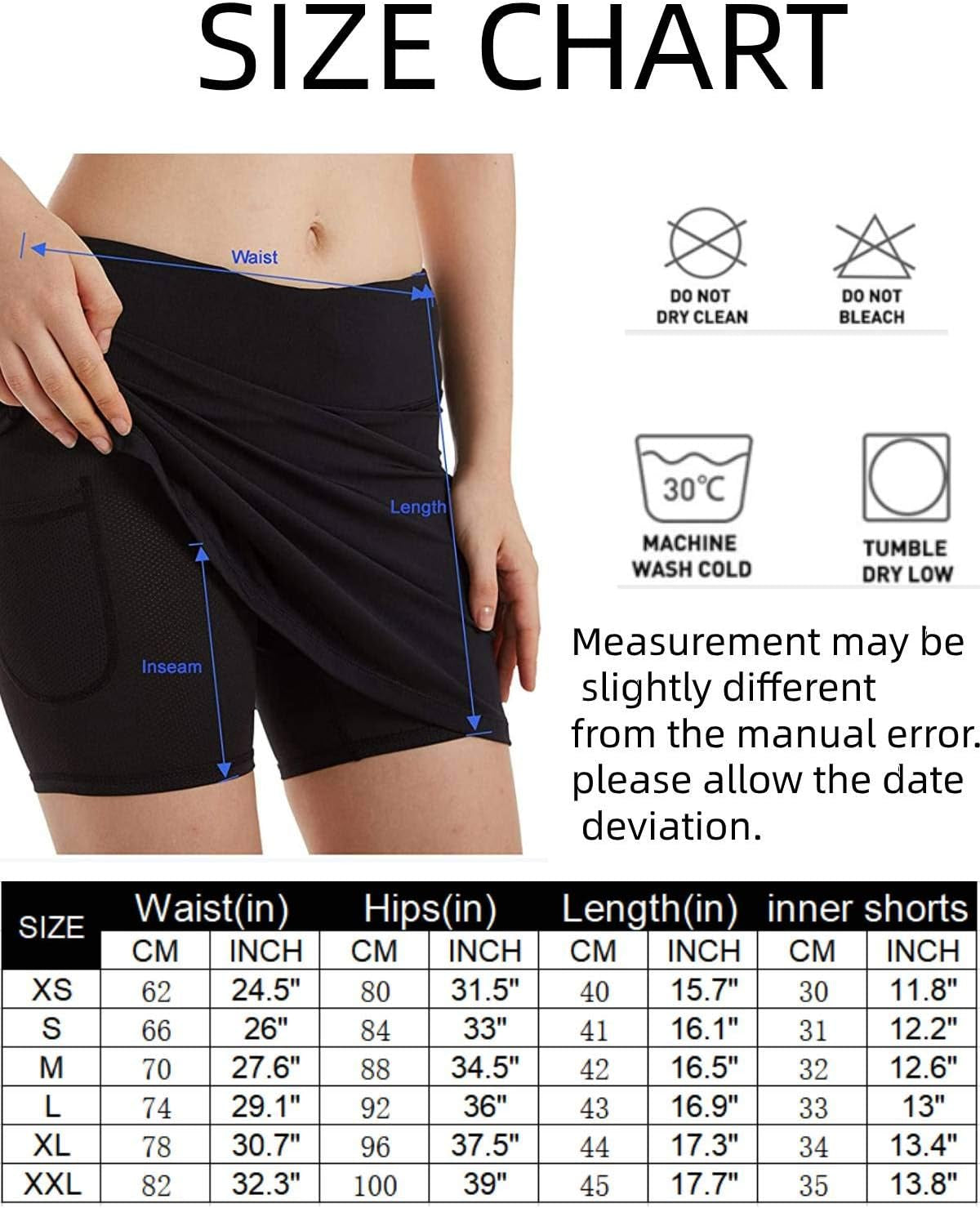 Women'S Tennis Skirt Sports Golf Athletic Skorts High Waisted Sport Running Skorts with Inner Shorts Pockets Navy Blue