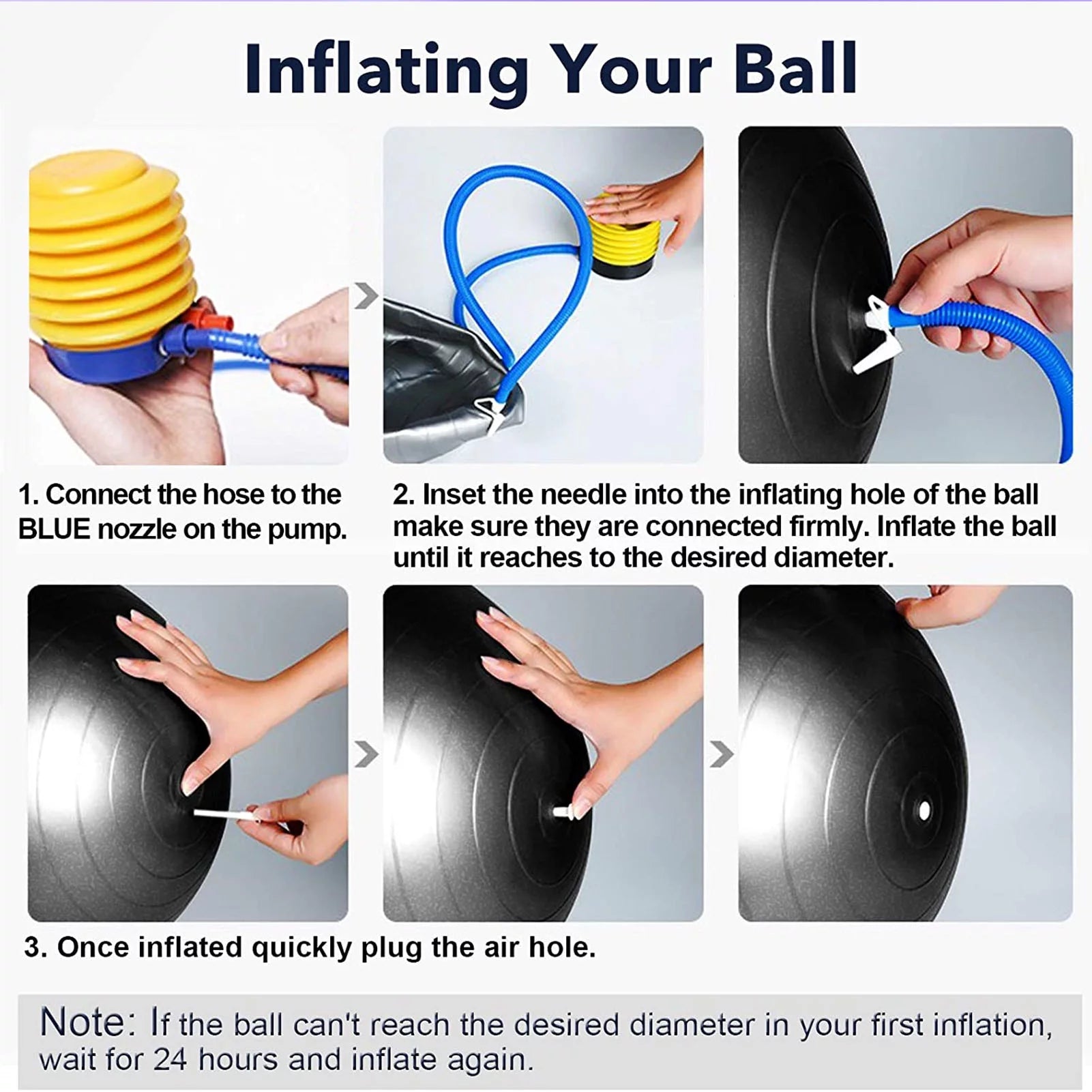 Exercise Ball Extra Thick Yoga Ball Chair, (25.6 In. Silver) Heavy Duty Stability Ball Supports 397 Lbs., Birthing Ball with Quick Pump (Office & Home & Gym)