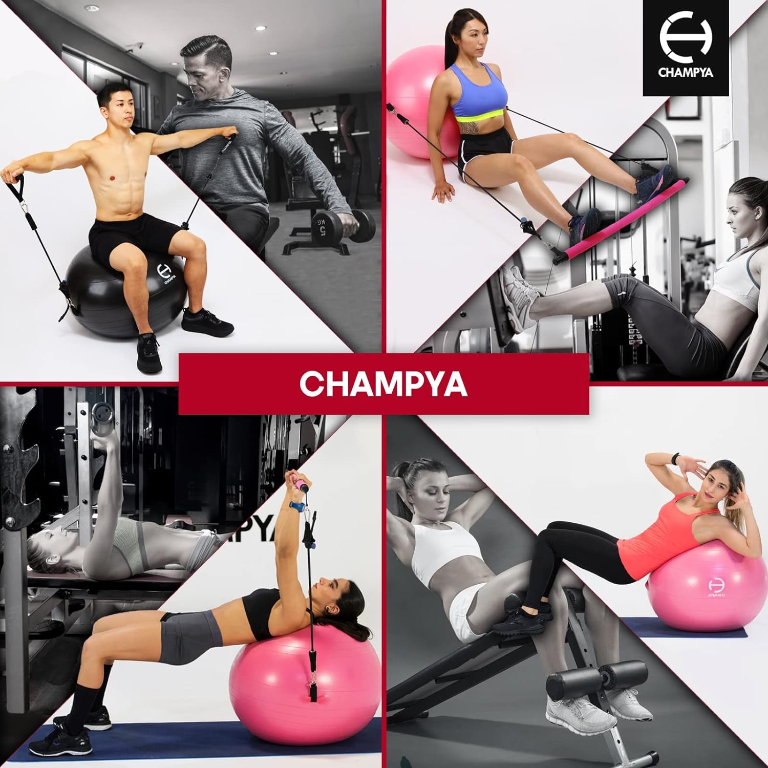 ๐๐๐๐ ๐ฃ๐ฌ๐ ๐๐
๐ฒ๐ฟ๐ฐ๐ถ๐๐ฒ ๐๐ฎ๐น๐น for Working Out 65 Cm - Yoga Ball Chair & Balance Ball for Pregnancy, Birthing Physical Therapy & Chair for Office - Stability Ball & Stainless Steel Pilates Bar for Workout