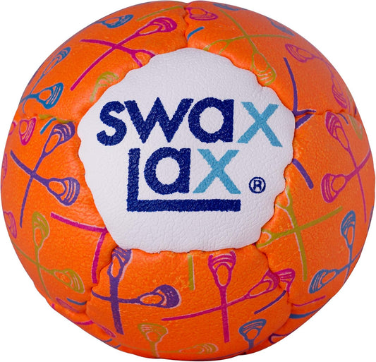 Lacrosse Training Ball - Same Size & Weight as Regulation Lacrosse Ball but Soft - Indoor Outdoor Practice Ball with Less Bounce & Reduced Rebounds (One Orange Lax Sticks)