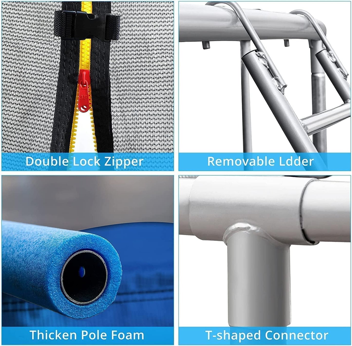 1500LBS 16 FT Tranpoline for Adults Kids, Tranpoline with Lights, Sprinkler, Socks, Enclosure Net, Basketball Hoo, 4 Anchors & Ladder, Heavy-Duty Outdoor Backyard Tranpoline