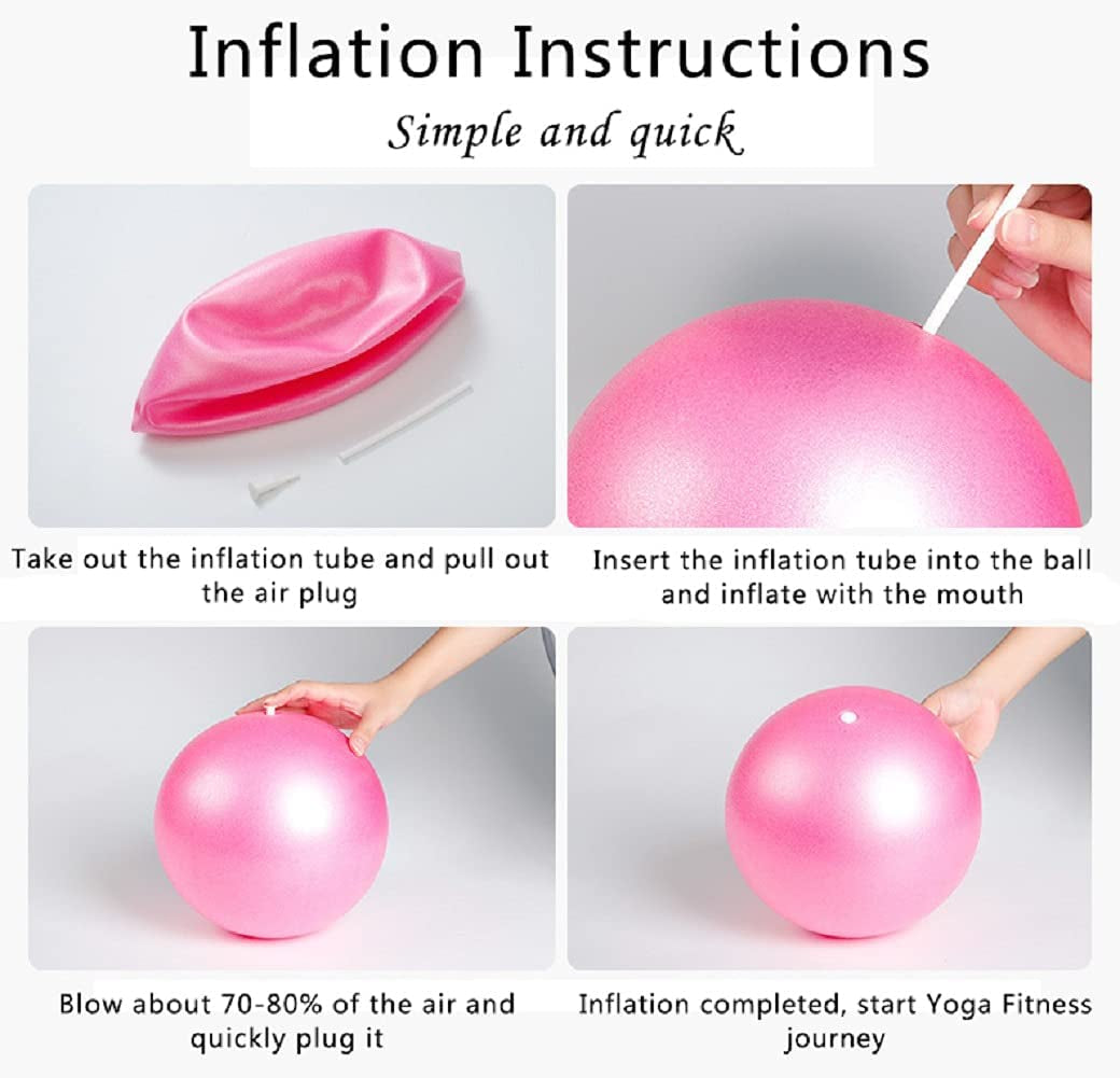Pilates Exercise Ball Mini 9 Inch Yoga Ball,Barre Ball,Small Bender Ball,Workout Fitness Ball,Balance Ball,Physical Therapy Ball,Squishy Balls,Improves Stability,Core Training Equipment for Home