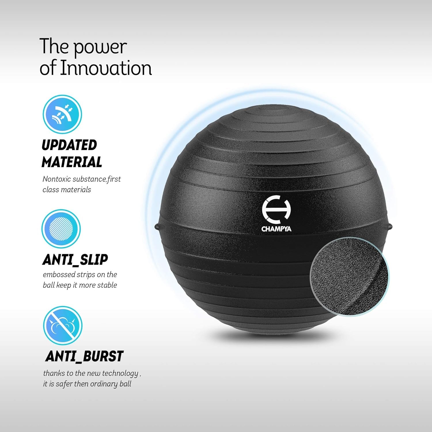 ๐๐๐๐ ๐ฃ๐ฌ๐ ๐๐
๐ฒ๐ฟ๐ฐ๐ถ๐๐ฒ ๐๐ฎ๐น๐น for Working Out 65 Cm - Yoga Ball Chair & Balance Ball for Pregnancy, Birthing Physical Therapy & Chair for Office - Stability Ball & Stainless Steel Pilates Bar for Workout