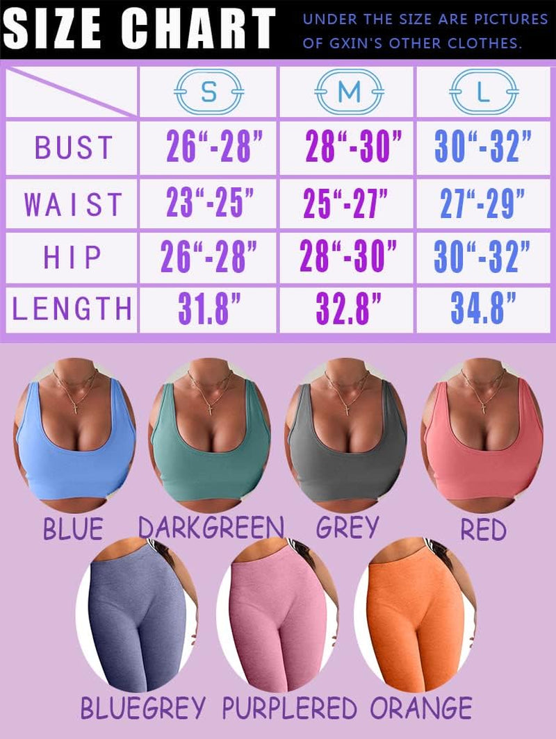 Women Workout 2 Piece Outfit Seamless Yoga Bra Set High Waist Sport Leggings Blue