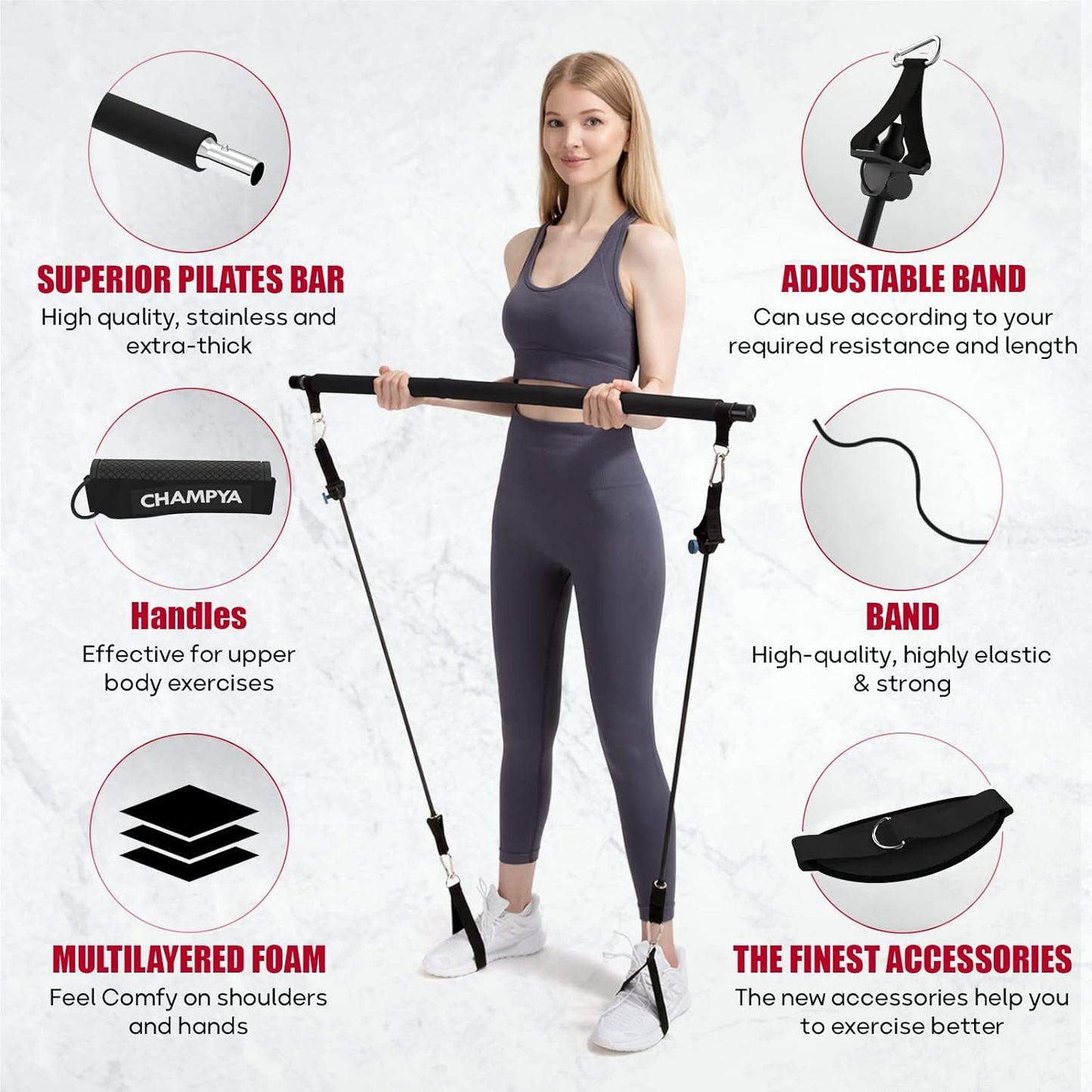 ๐๐๐๐ ๐ฃ๐ฌ๐ ๐๐
๐ฒ๐ฟ๐ฐ๐ถ๐๐ฒ ๐๐ฎ๐น๐น for Working Out 65 Cm - Yoga Ball Chair & Balance Ball for Pregnancy, Birthing Physical Therapy & Chair for Office - Stability Ball & Stainless Steel Pilates Bar for Workout