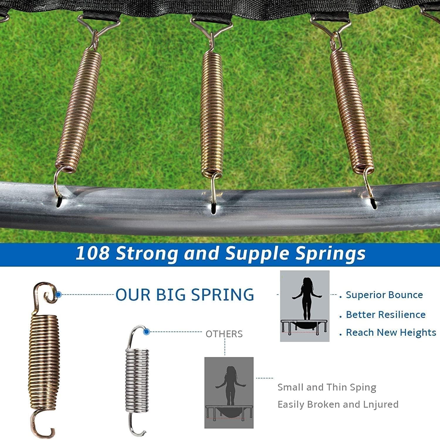 1500LBS 16 FT Tranpoline for Adults Kids, Tranpoline with Lights, Sprinkler, Socks, Enclosure Net, Basketball Hoo, 4 Anchors & Ladder, Heavy-Duty Outdoor Backyard Tranpoline