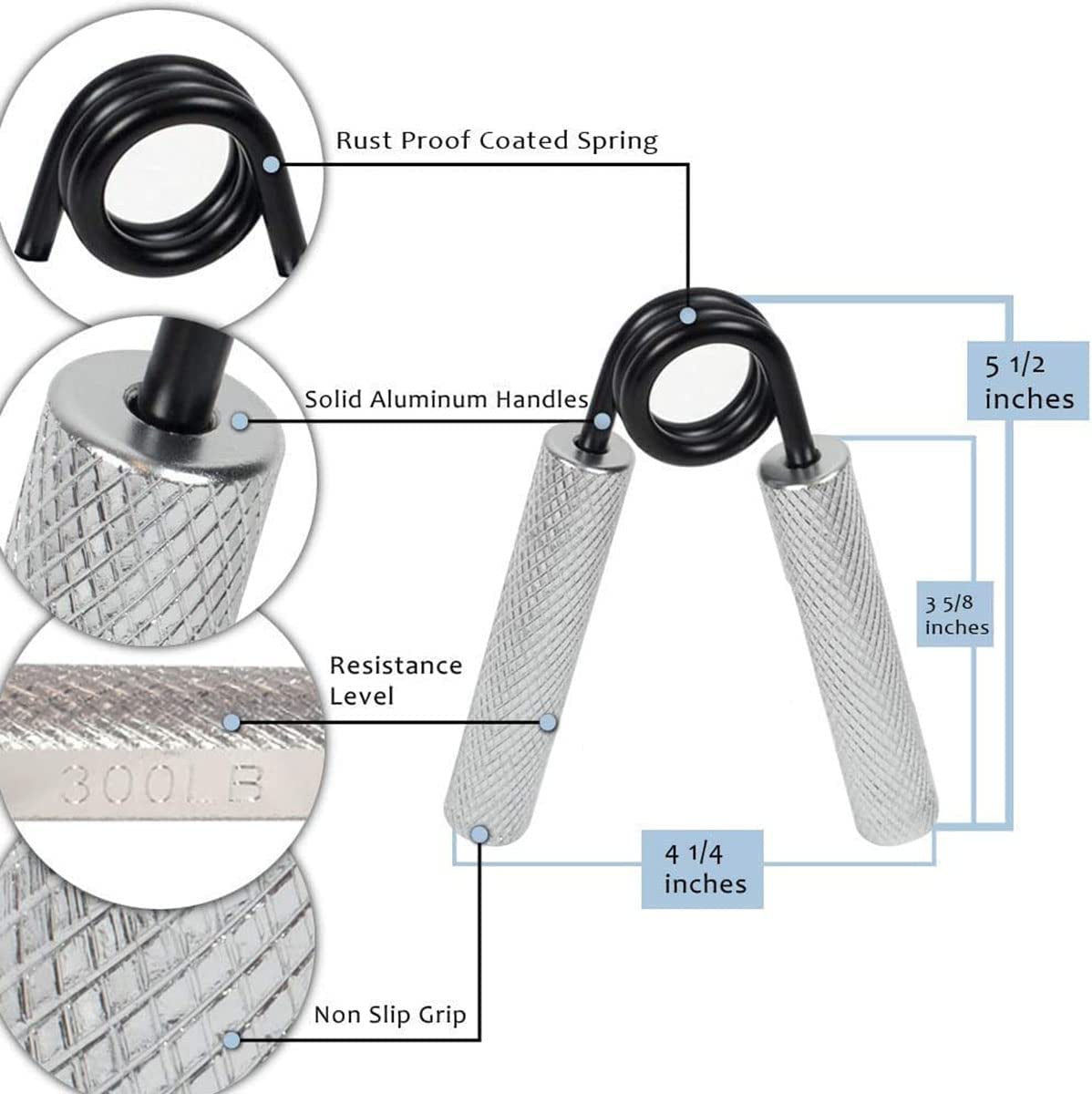 Hand Grip Strengthener Adjustable Hand Gripper,Grip Strength Ring & Stress Relief Ball, Finger Stretcher Resistance,Finger Exerciser,Extensor Bands, for Office Worker